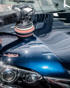 Applying ceramic coating from Peak Polish’s ceramic coating packages for professional paint protection and shine